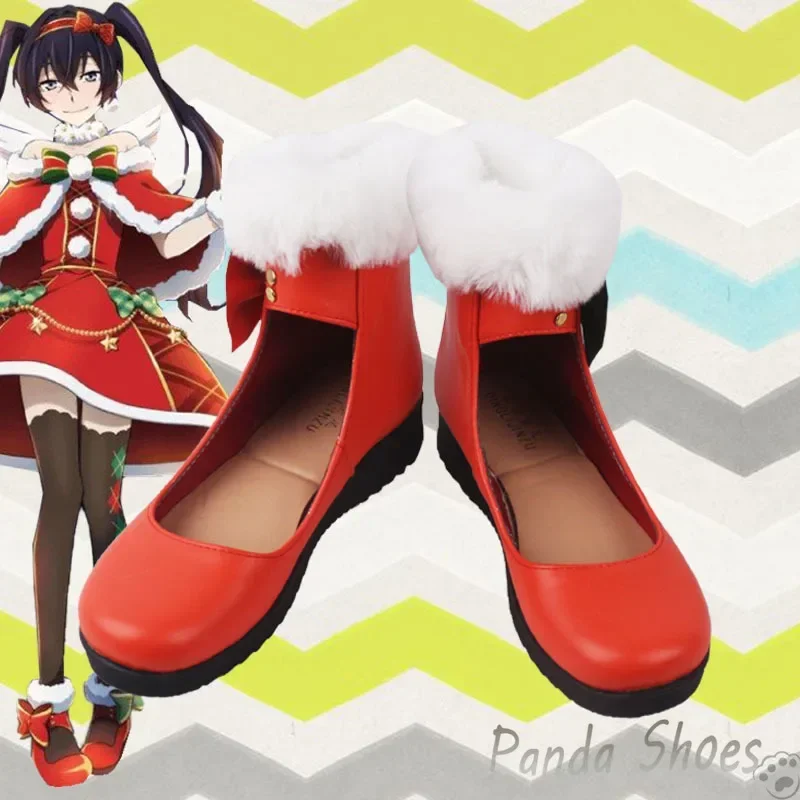 Bungo Stray Dogs Izumi Kyoka Scarpe Cosplay Gioco Anime Stivali pelosi rossi BSD Costume Cosplay Prop Scarpe per Con Festa di Halloween