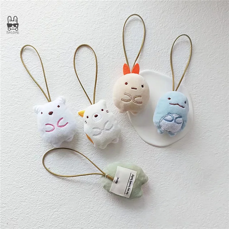 Lovely Cartoon Plush Doll Name Tag Keychain Soft Stuffed Animal Dolls Bag Pendant Backpack Accessories For Kids Girls