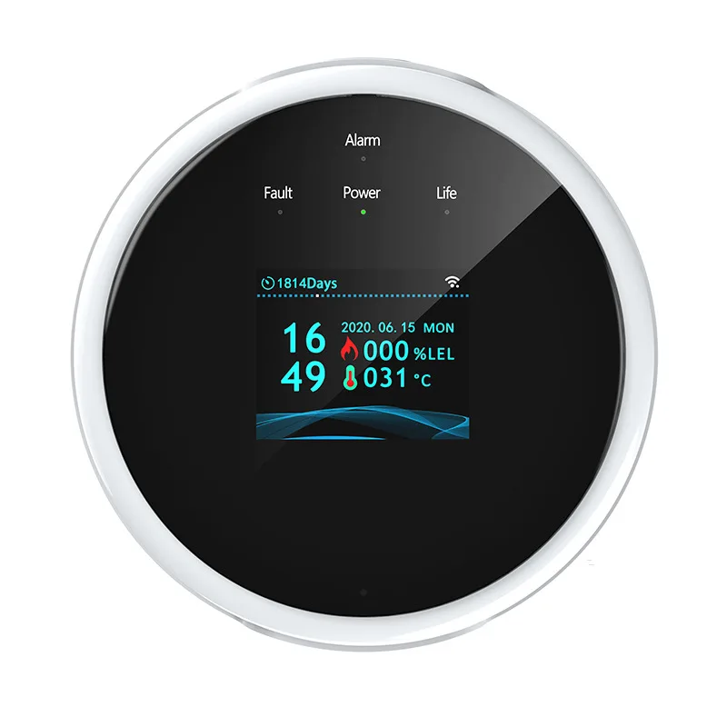 Slimme gaslekdetector met Tuya WiFi, geschikt voor EU/VS/AU/VK stekkers, voor thuisgebruik, met Smart Life app, brandbeveiliging en alarm.