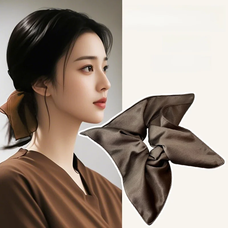 lenco-quadrado-coreano-de-cetim-para-cabelo-e-coque-acessorio-de-moda-feminino-cor-cafe-quatro-cantos