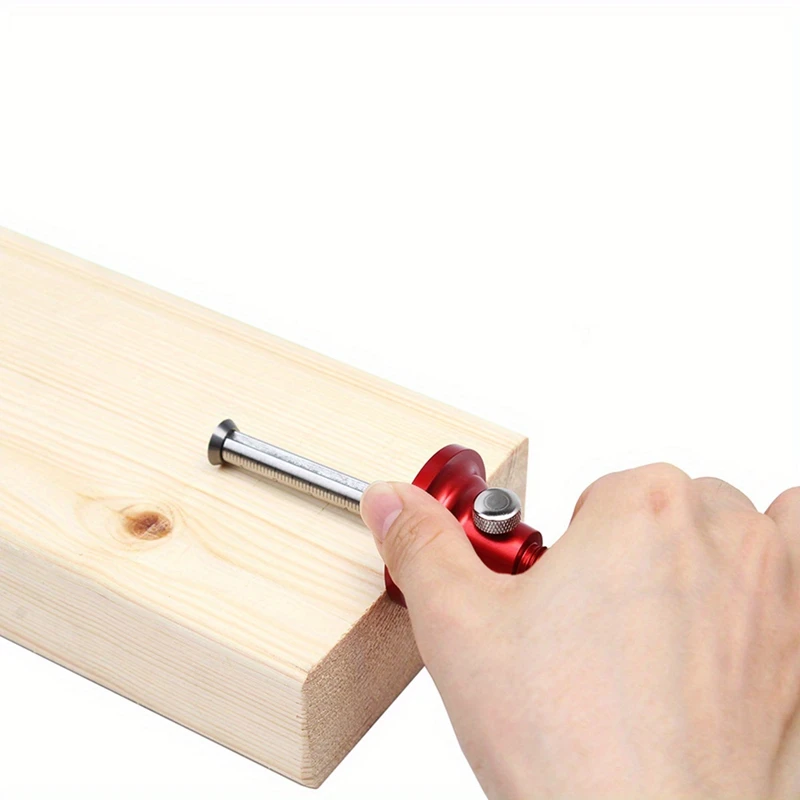 Wheel Marking Gauge With Fine-Tuning Woodworking Scriber Carpentry Parallel Line Drawing Mortise Wood Scribe Tool Red