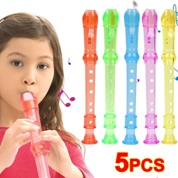 Enregistreur à Six trous en plastique coloré, instruments de musique, jouets pour enfants, formation du sens Musical, accessoires de jeu pour fête d'anniversaire, cadeaux, 1/3/5 pièces