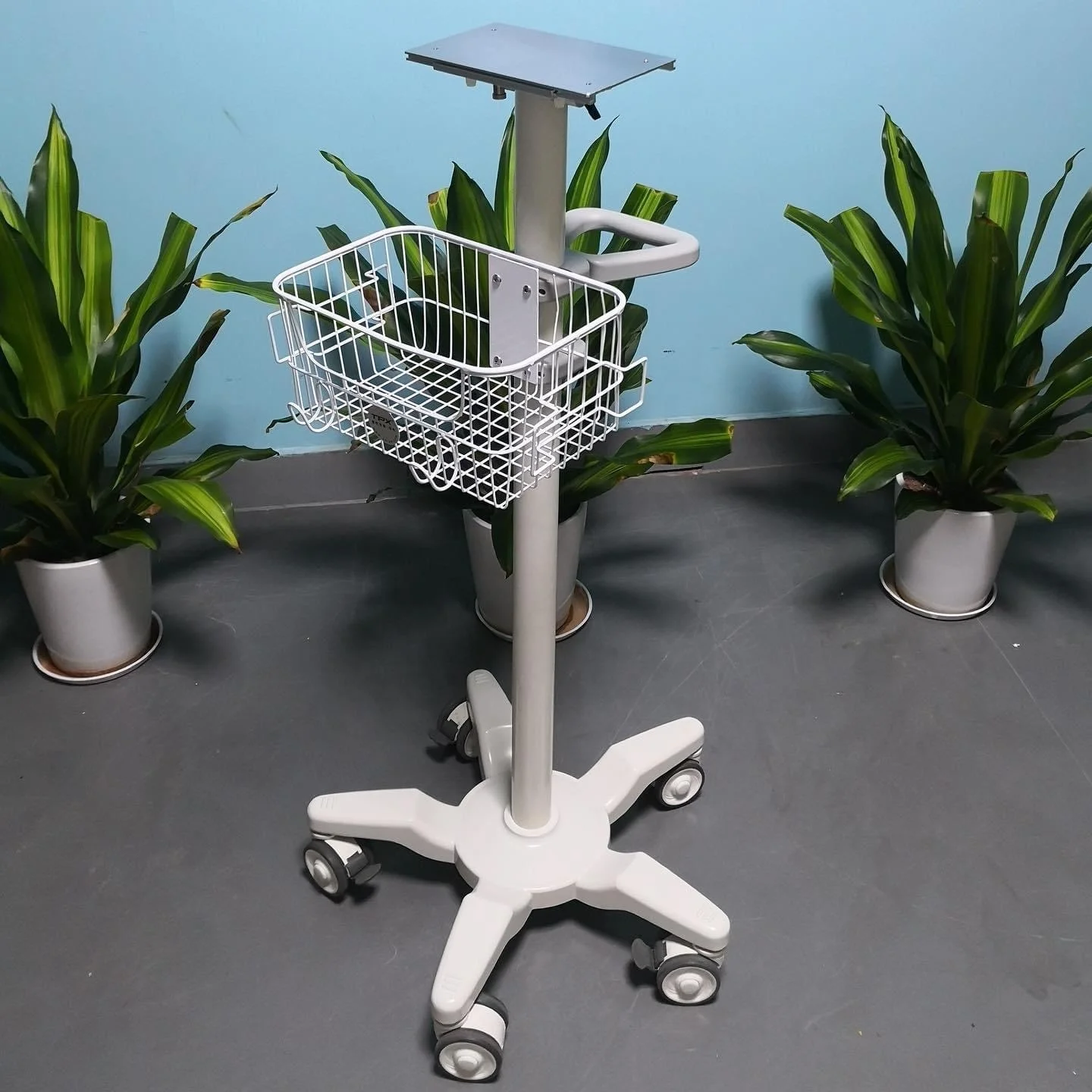 Hospital Clinic Medical Multifunction cart ECG Nursing cart workstation Stainless steel patient monitor trolley cart