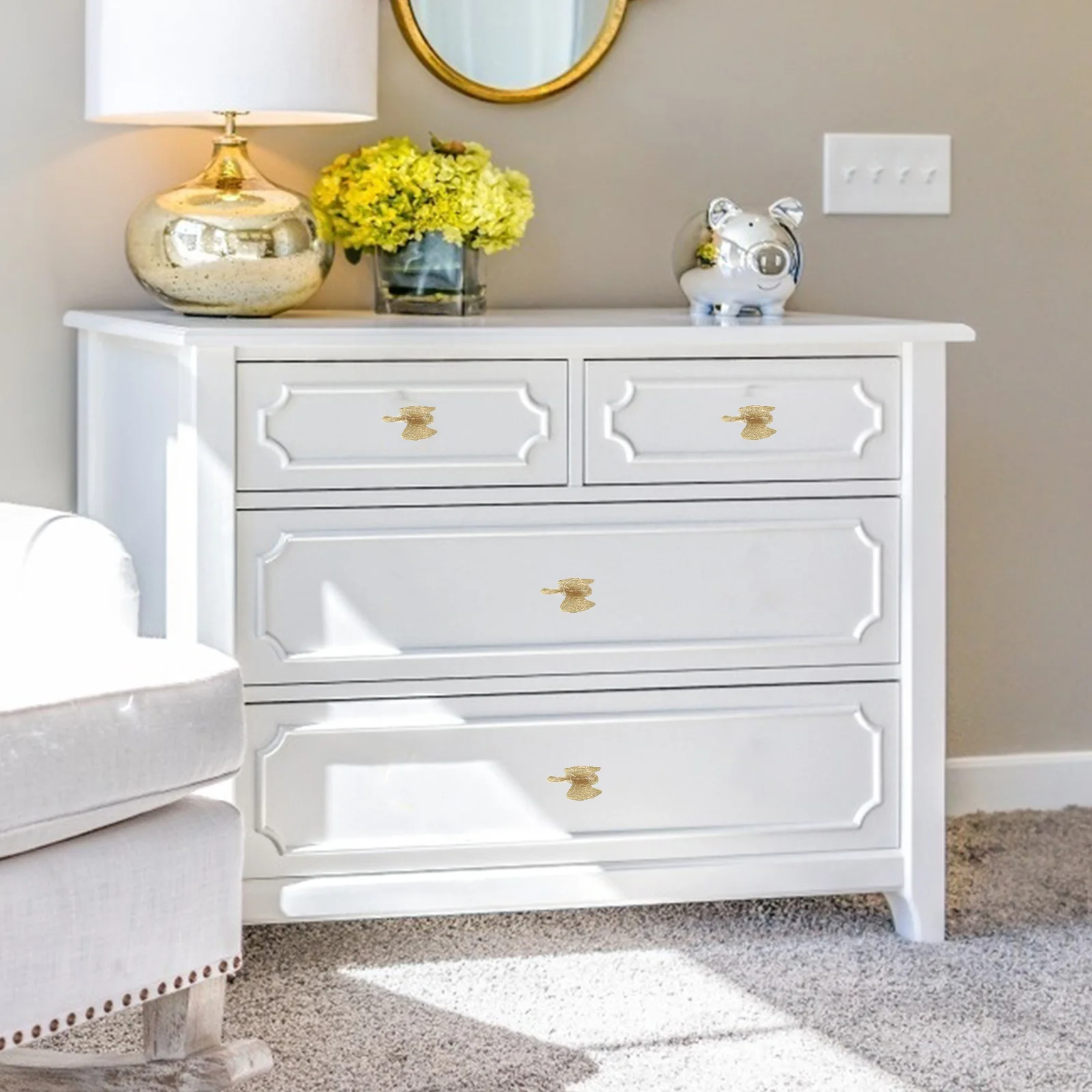 

1Set Solid Brass Cabinet Knob Animal Theme Drawer Pull for Kitchen Bedroom Wardrobe Furniture Vintage Style Handle