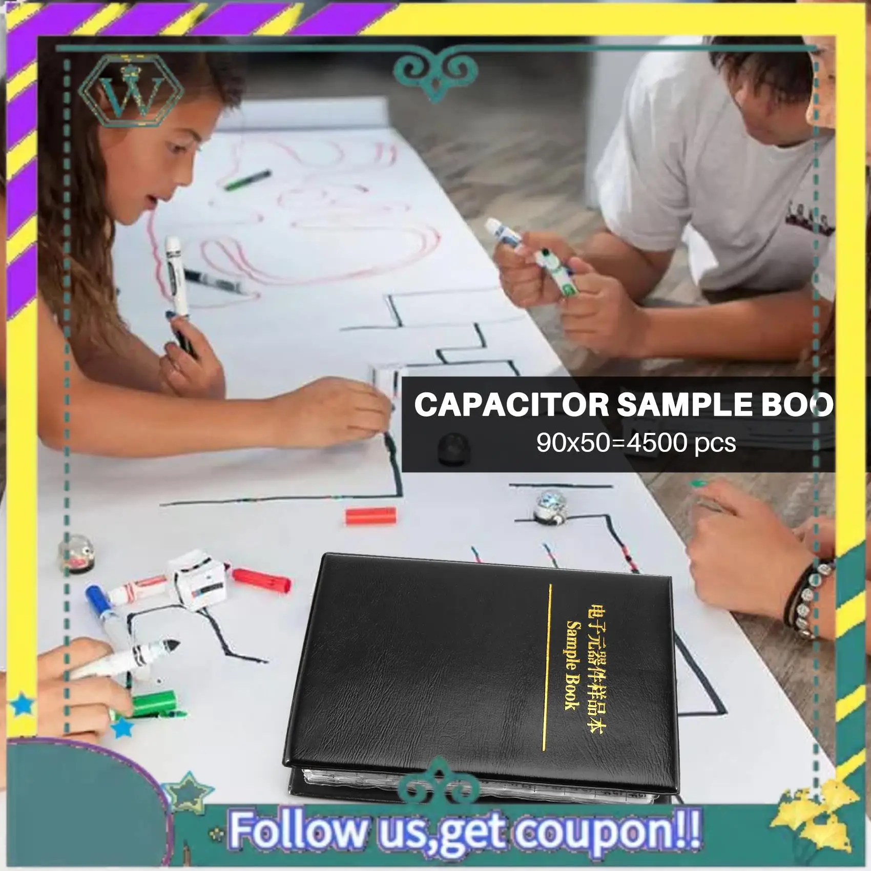 

NEW 0603 SMD Capacitor Sample Book 90Valuesx50pcs=4500Pcs 0.5PF-2.2UF Assortment Kit Pack