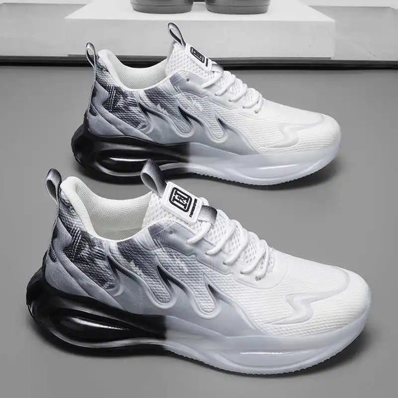 Lace-free High Cut Brown Man Sneakers Casual Mens White Shoes Colorful Tennis Man Sport Portable Universal Brands