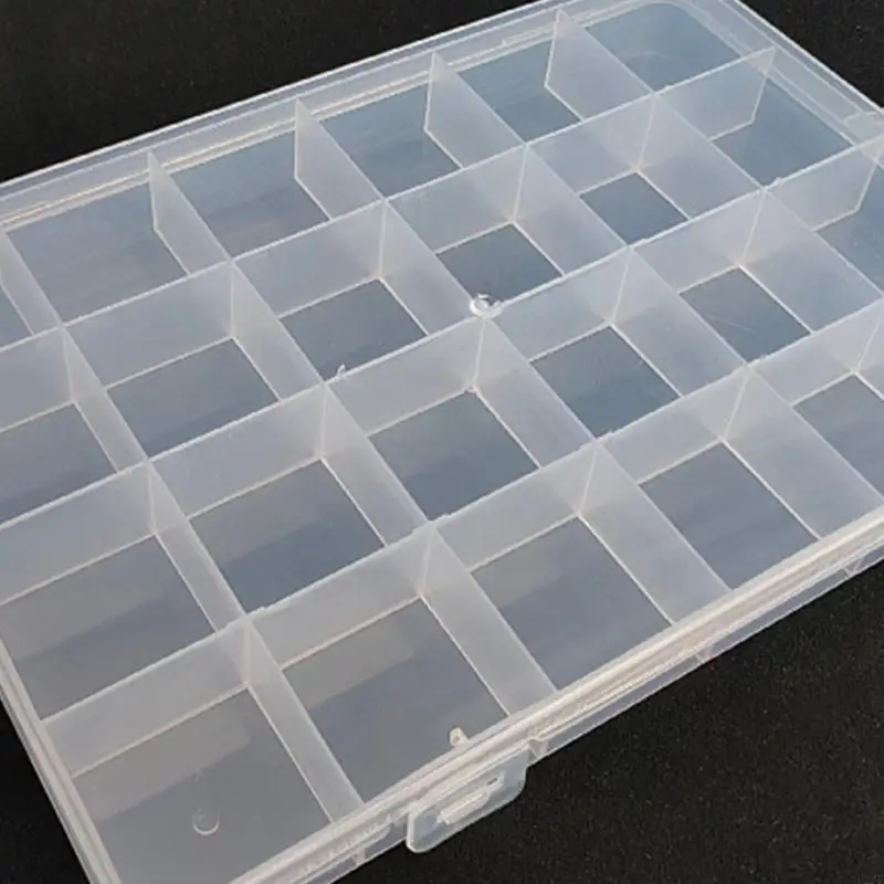 

24Divider Compartment for Jewelry Beads Earring Tool Fishing Hook White