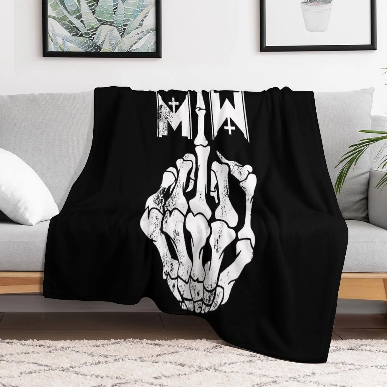 Motionless in White Finger Middle Motionless Throw Blanket Beach cosplay anime Travel Blankets