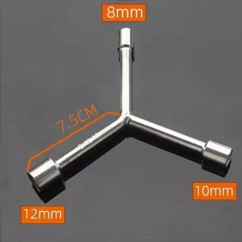Portable Cross Wrench Trident Spanner 4 Way Universal Herringbone Hexagonal Socket Tire Wrench Multifunctional Triangular Tool