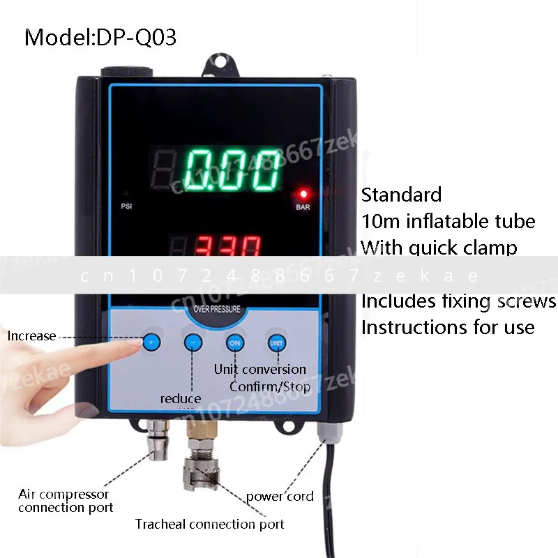 

Pump Tire Auto Repair Inflation Equipment Fully Automatic Tire Inflator Wall-Mounted Digital Display Air