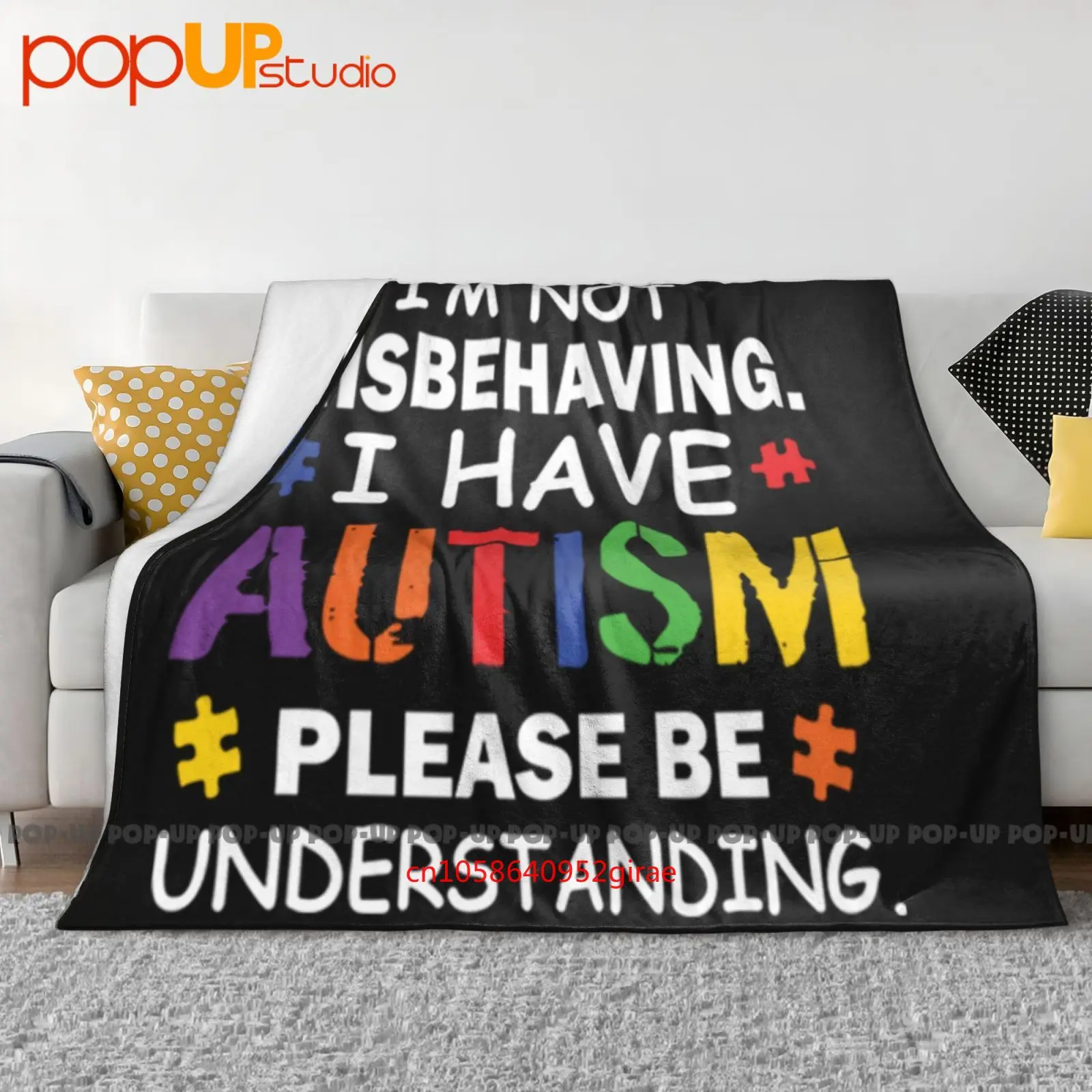 Ультрамягкое одеяло «I Not Behaving I Have Autism», одеяло, зимнее покрывало для дивана, чехлы на кровать