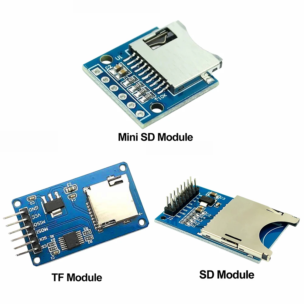 Micro SD Card Reader Module para Arduino, Mini TF Card Storage, Placa de Expansão, Memory Shield, SPI, 5V, 3.3V