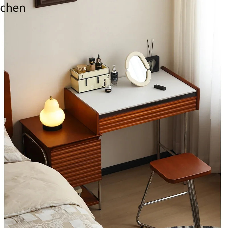 H5.22 solid wood storage integrated cosmetic table bedroom storage small apartment desk dresser chest