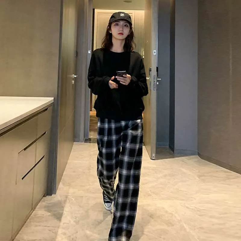 Striped Women Pajamas Set Combed Cotton Pyjama Sweatsuits Pijama Female Loungewear Homewear Sleepwear LongSleeve Top Pants Suit