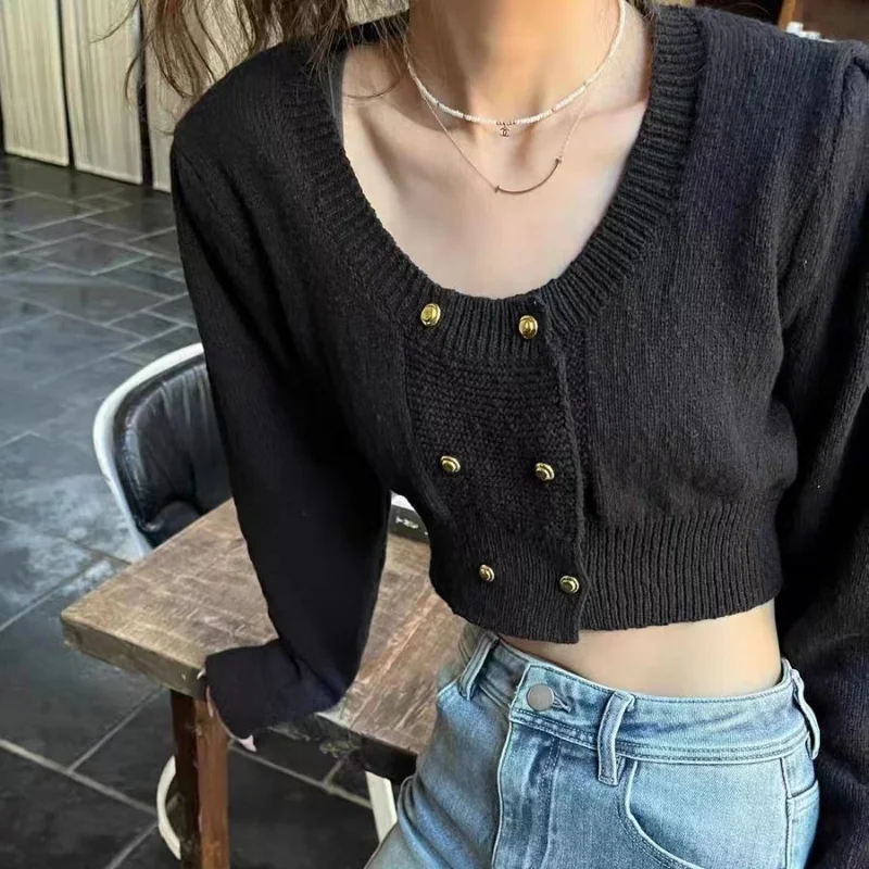 Cardigan for Women Solid Button Design Cropped Casual Soft Spring All-match Daily Ulzzang Style Fashion Slim Кардиган Женский