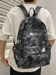 Mochila de graffiti para hombre, bolsa de ocio para estudiantes, bolsa de viaje multifuncional para exteriores