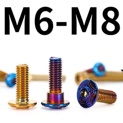 Motorcycle Rotor / Brake Disc Screws Bolts Plating Color M8*1.25mmM6*1.0mm For Honda Yamaha Kawasaki Suzuki Ornament