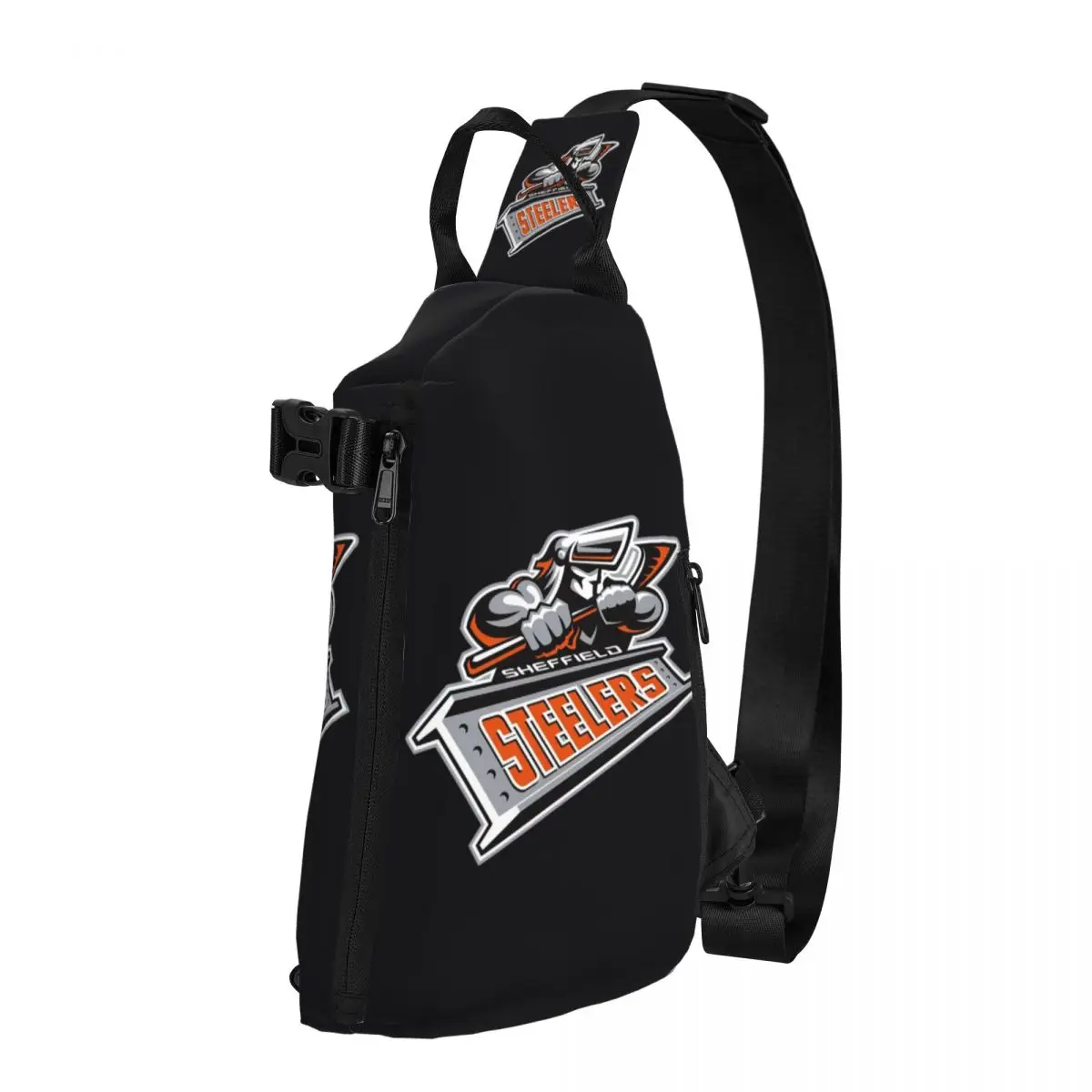 The Sheffield Steelers Chest Bag Men Sling Crossbody Backpack Chest Bag Travel Hiking Daypack Shoulder Bag