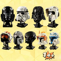 2025 NEW TIE Fighter Pilot Darth Vader The Mandalorian Luke Skywalker Helmet Building Blocks Bricks Toy Birthday Christmas Gifts