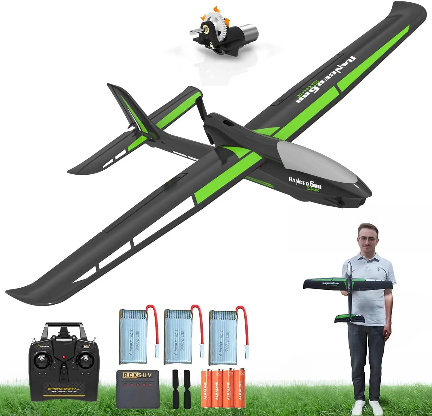 New Version RC Plane Remote Control Airplane for Adults Durable Foam Construction 4 Channel 3 Flight Modes One Key Feature