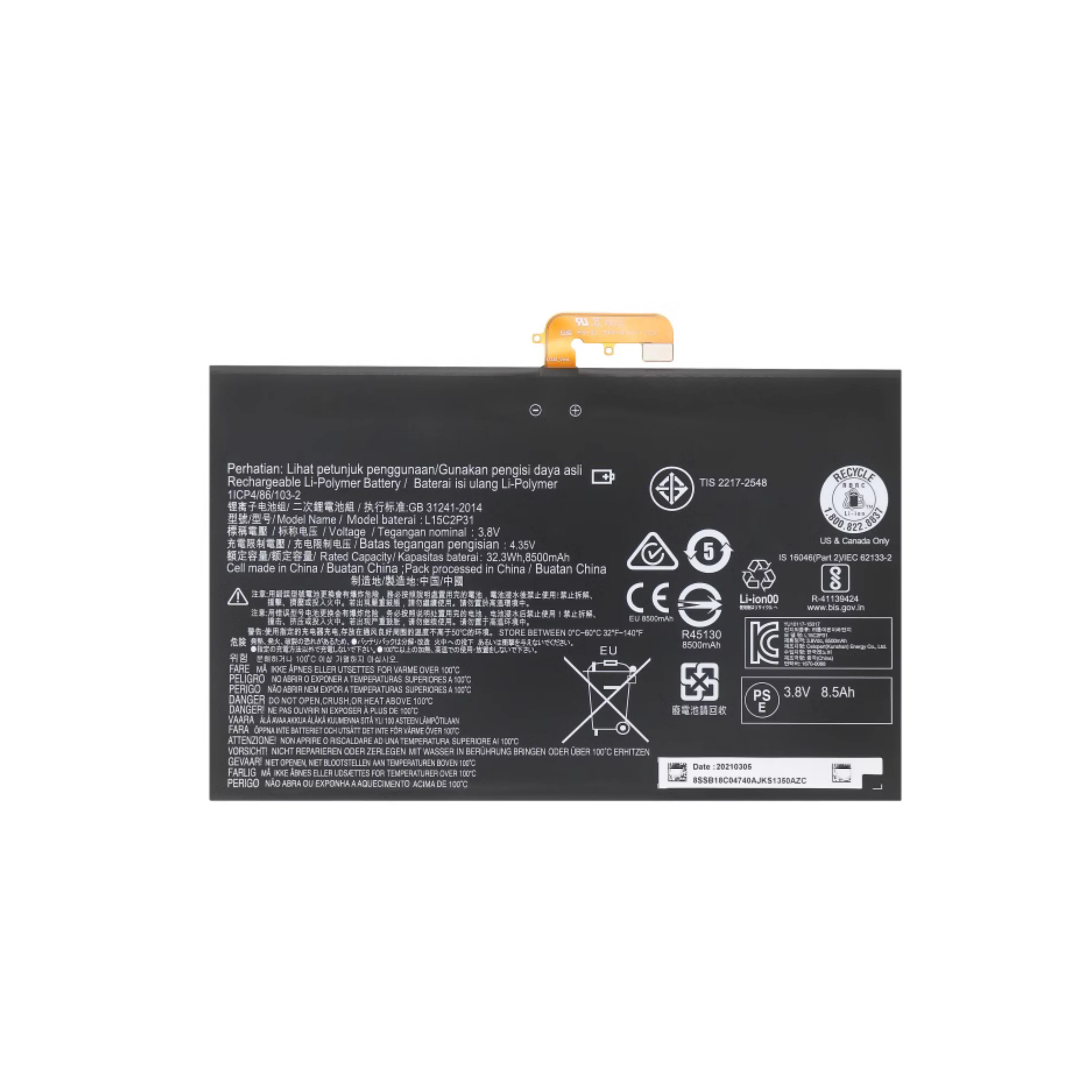 For Yoga Book YB1-X91F X91L X91X YB1-X90F L15C2P31