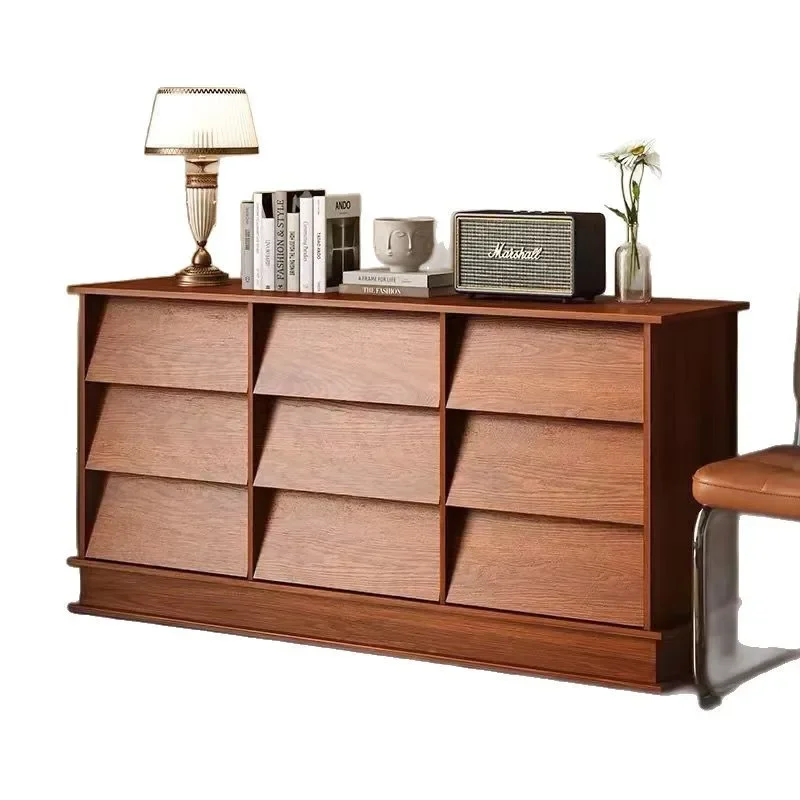 

Retro nine buckets, home living room storage, solid wood locker, bedroom side cabinet sofa