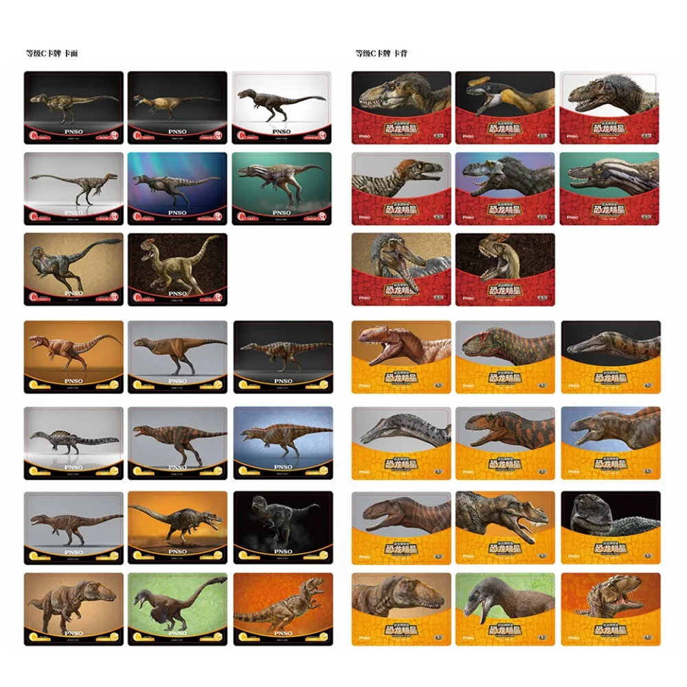 Dinosaur Stars Collection Cards for Enthusiast The Triassic Jurassic Cretaceous Period Various Types of Dinosaurs Cards Gifts