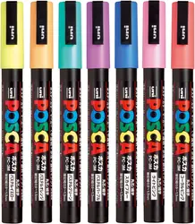 Japan Uni Posca Paint Marker Pen,3M Fine Posca Marker with Reversible Tips, Acrylic Paint Pens Art Supplies, Fabric Paint refill