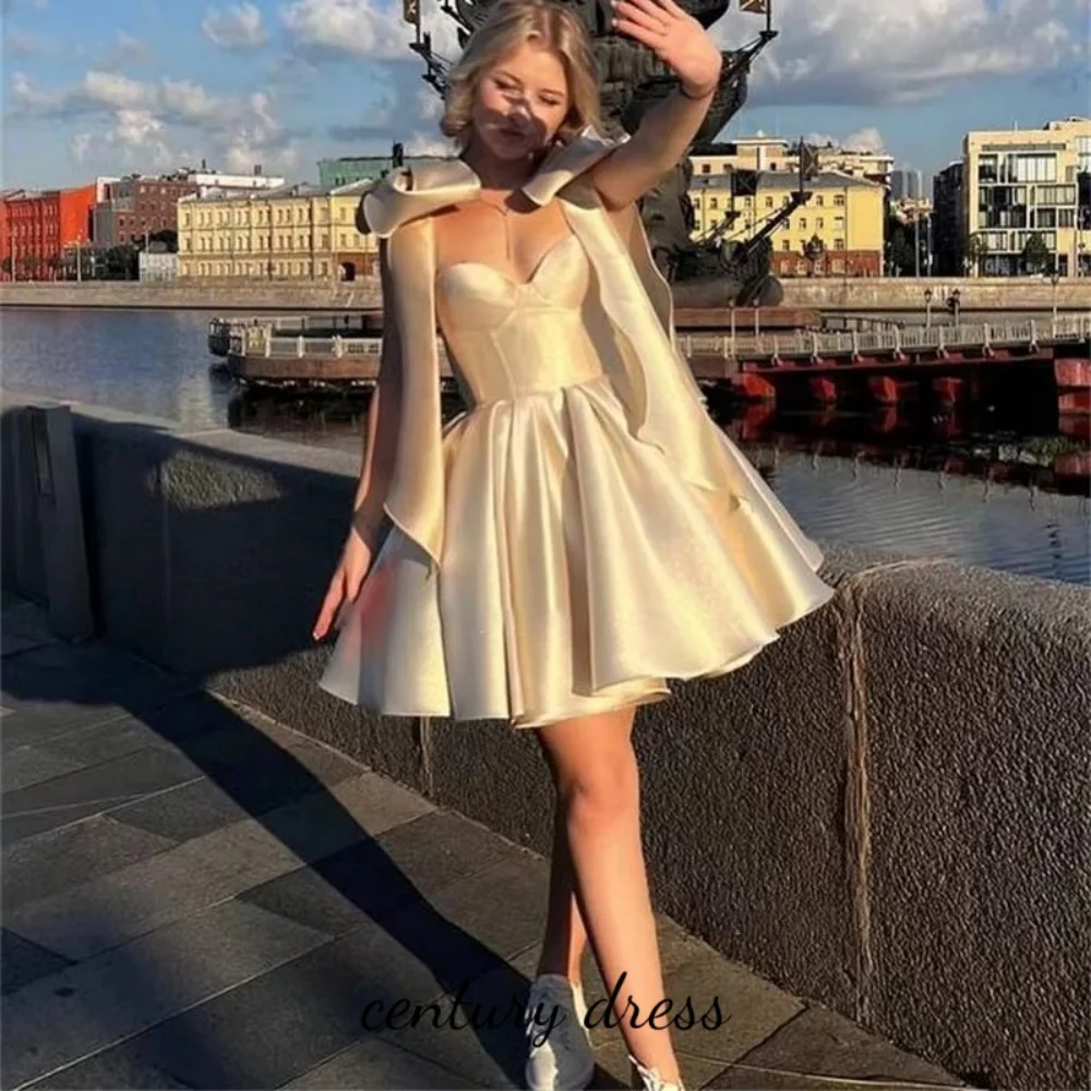 Customized Exquisite Sweetheart Mermaid Evening Dress Charming Short Prom Dress Spaghetti Strap Bow Party Gown  вечернее платье