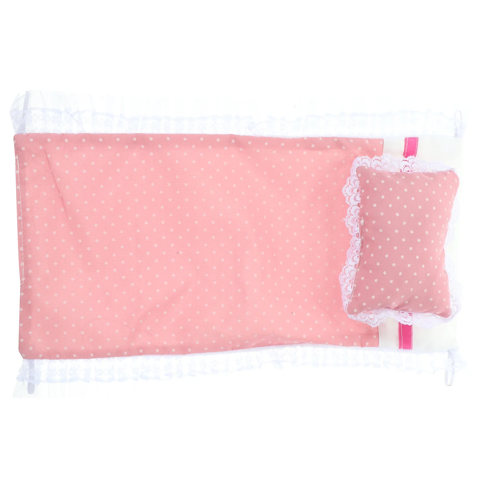 Pink Sheet Pillow Quilt Accessories Set House Pillows Bedroom Baby Decorate Bedding for Cotton Miniature Kit Toys