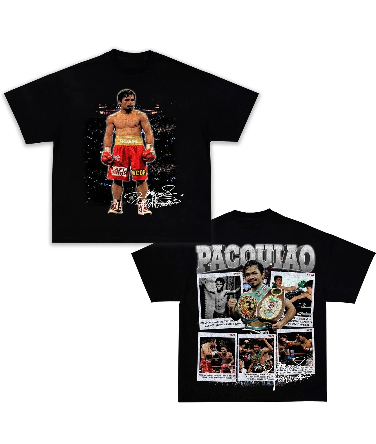 

Рубашка MANNY PACQUIAO, футболки большого размера с короткими рукавами, винтажная мужская и женская дышащая летняя уличная одежда, мягкая футболка из чистого хлопка