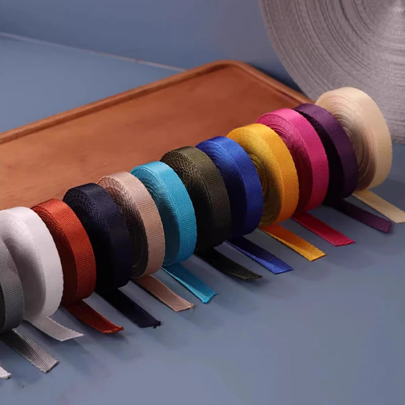 

45Meters 10/12/15/20mm Nylon Ribbons Webbing By The Meter Bag Strap Tape Sewing Bais Accessories Ribbon Decoration Lace Trimming