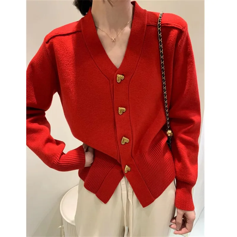 Spring Autumn New Knitted Cardigan Women\'s Sweet Sweater Coat Female Trend