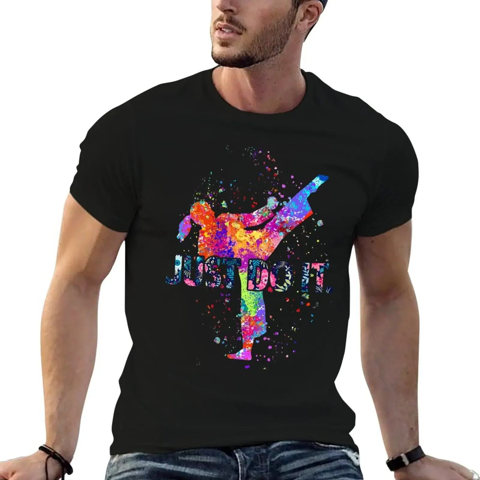 

Taekwondo Color Art T-Shirt custom shirt sports fans cotton t shirt men