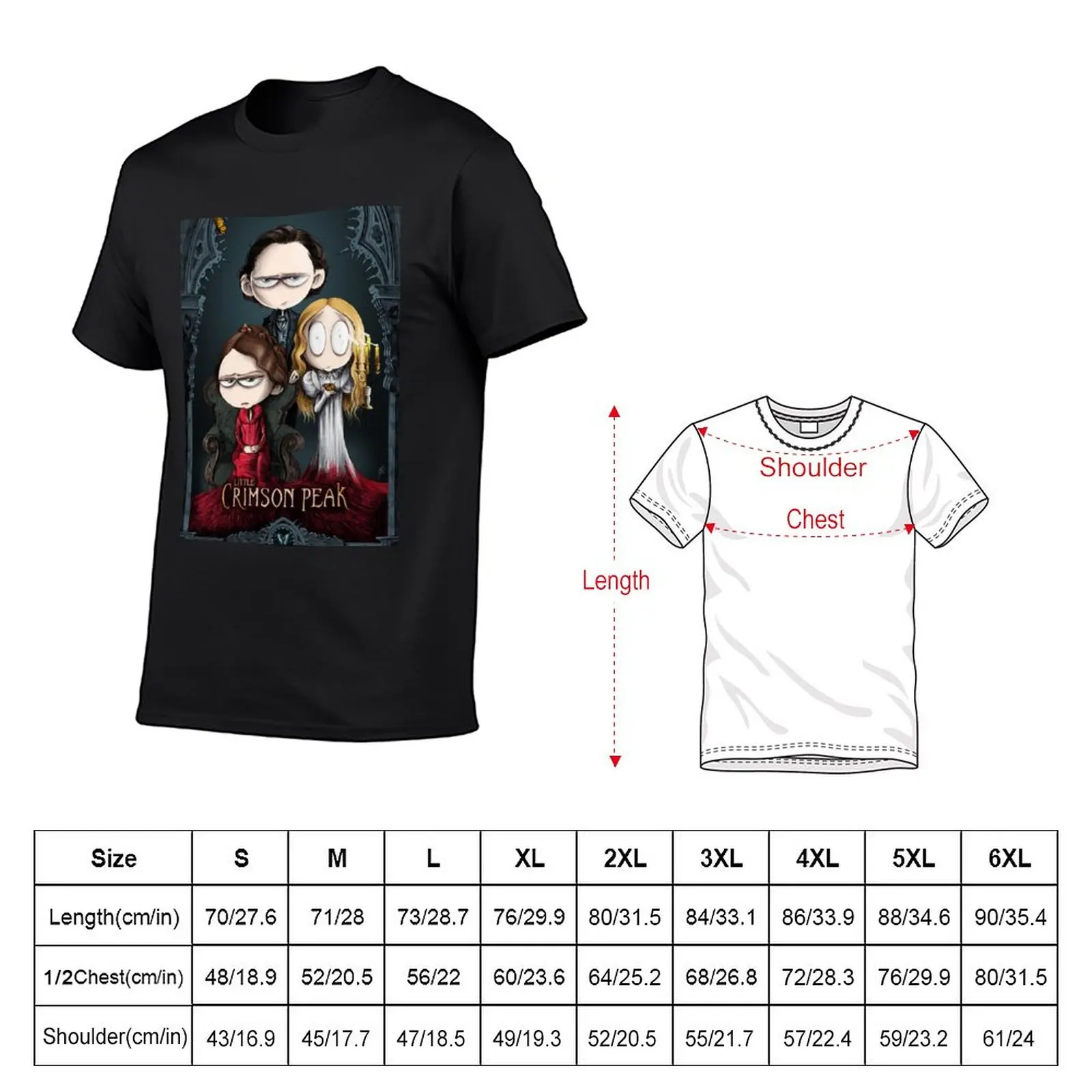 New Little Crimson Peak Poster T-Shirt t-shirts man summer clothes korean fashion cute tops mens white t shirts