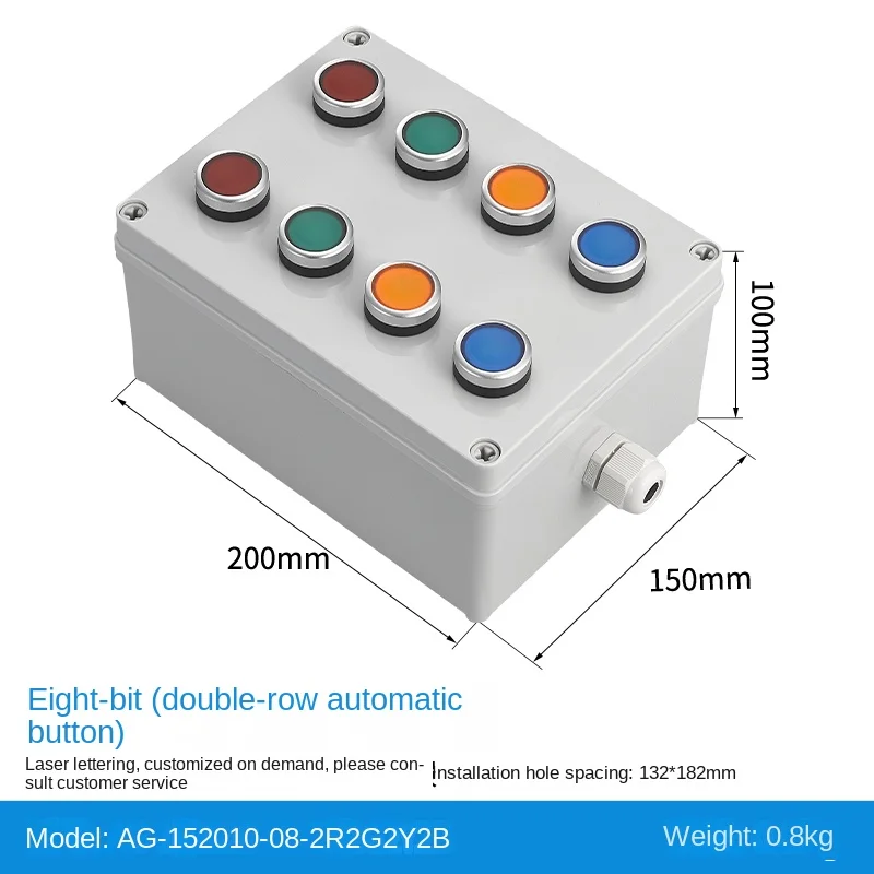 Waterproof Button Control Box Emergency Stop Start Switch Power Reset Self-locking Alarm Self-lock Elevator Motor Electrical Box