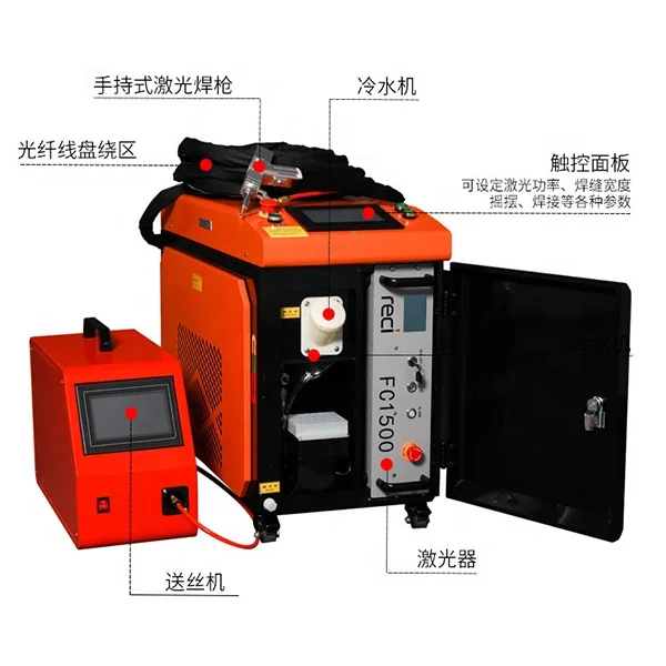 New Type 1000w1500w2000w Portable Mini 3in1 Handheld La ser Welding Machine for Sale Las er Welder Handheld Qilin