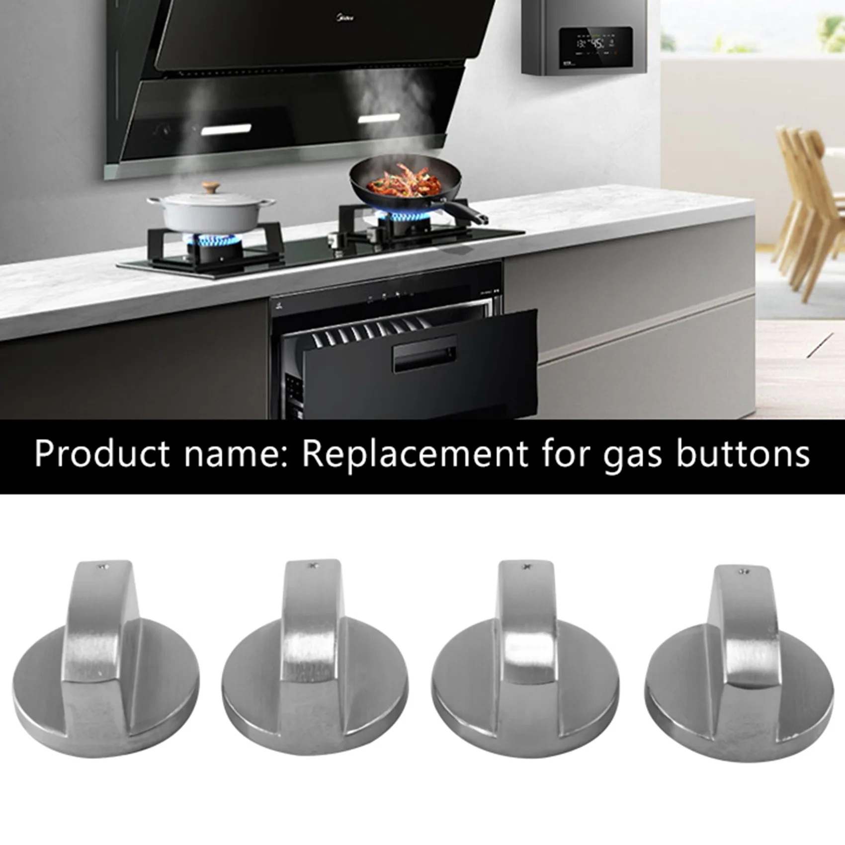 4 pieces knob stove gas cooker knobs metal gas cooker knob gas cooker control metal stove knobs for the kitchen 6mm ST