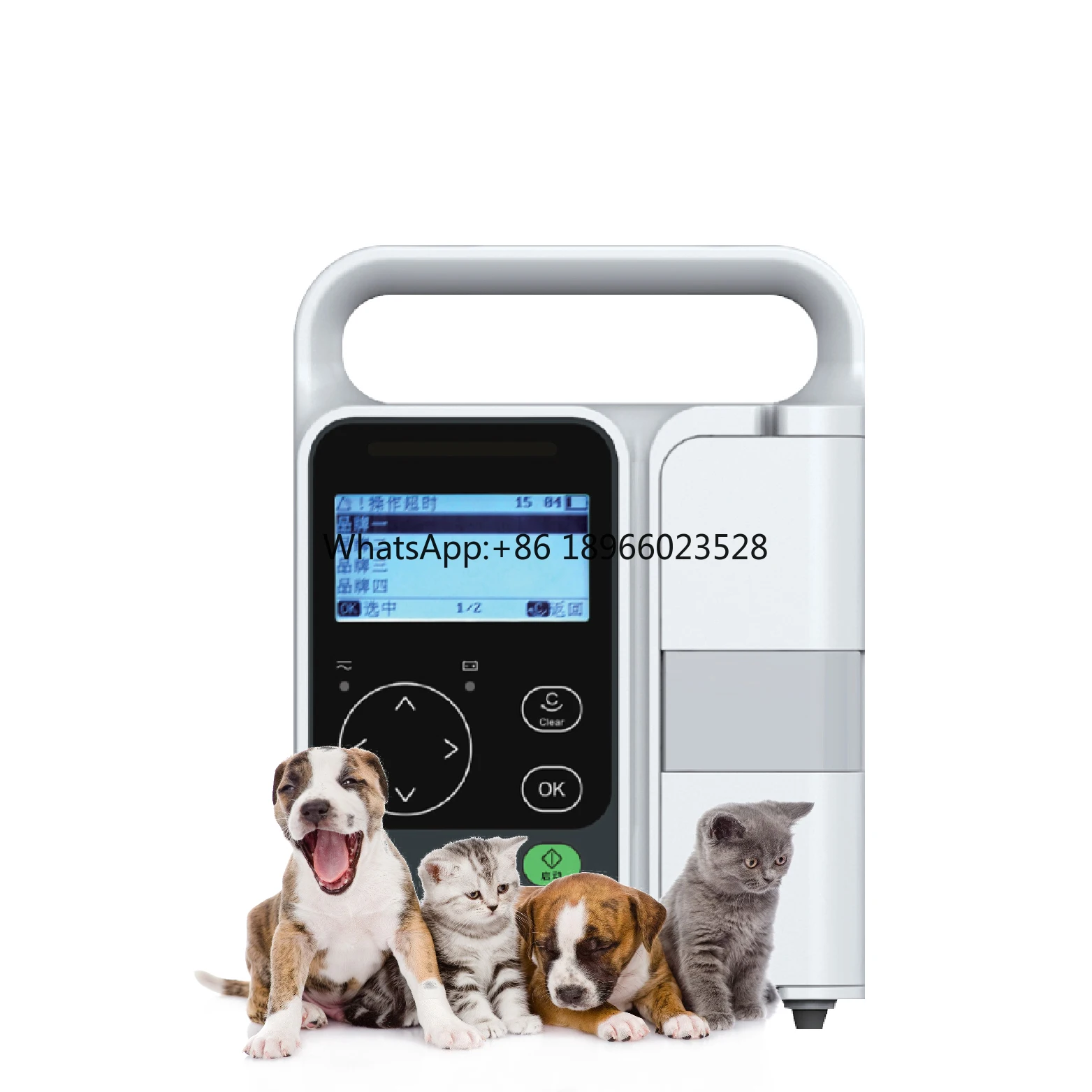 

Portable Vet Hospital Infusion Control Pump Veterinary Automatic Syringe Pump Animal Syringe Infusion Pump