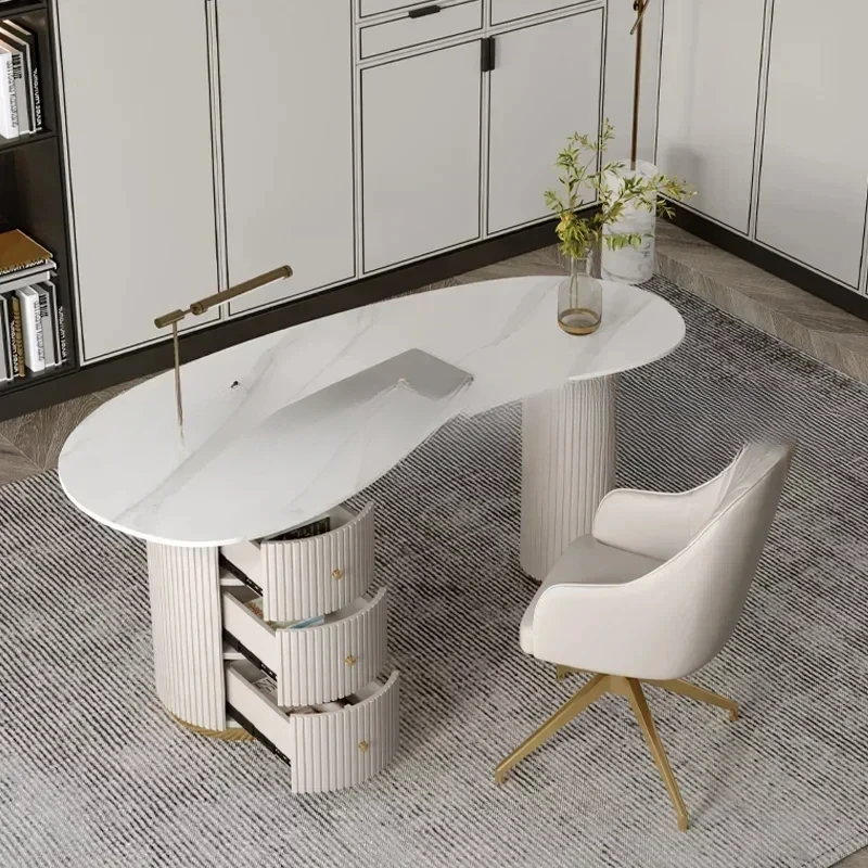 Slate Light Luxury Office Desk Modern Household Cosmetology Office Desks Negotiations Bureau Meuble Working Equipment