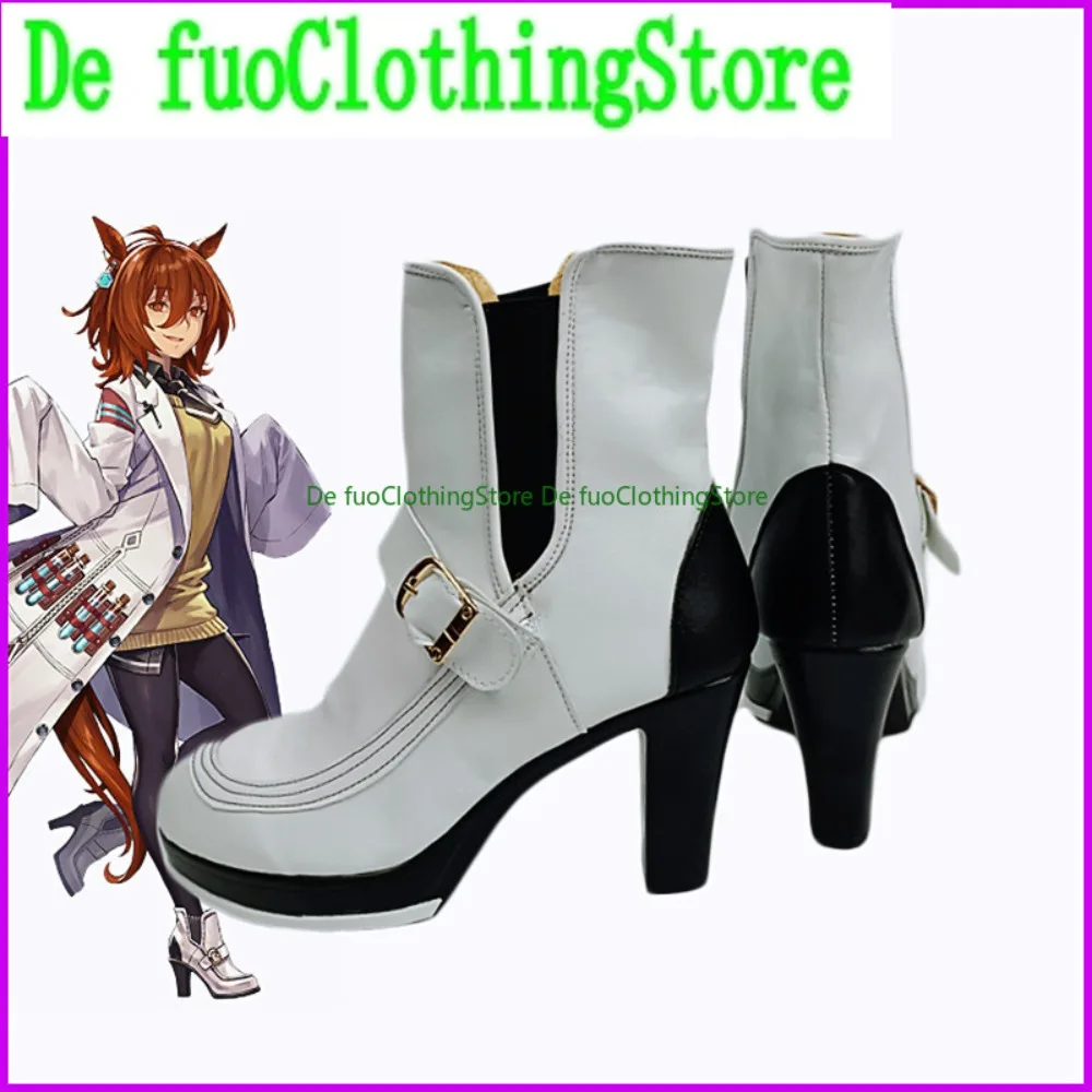 DefuoClothing Uma Musume Air Groove Cosplay Sapatos Cavalo Menina Personagem Botas Halloween Carnaval Festa Trajes Acessórios Sapatos
