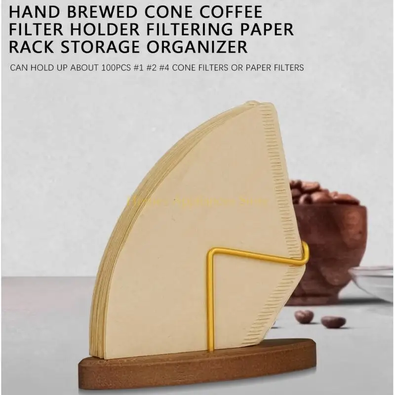 D0AB Hand Brewing Coffee Paper Solter Coffee Rack Ferramenta café Filtro café Placa café Suporte armazenamento