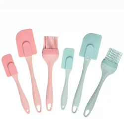3PCS/Set Cream Scraper DIY Bread Cake Butter Spatula Mixer Oil Brush Kitchen Baking Tool Silicone Spatula Non-stick Kitchen
