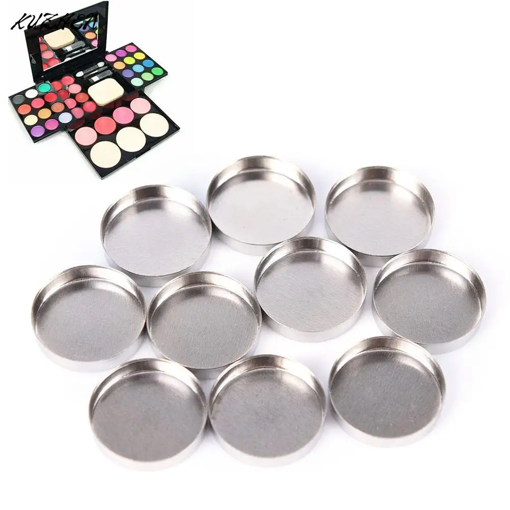 10 Pcs 15MM Empty Pans Eyeshadow Palette Professional Large Makeup Box Private Label Blank Pattern Fill