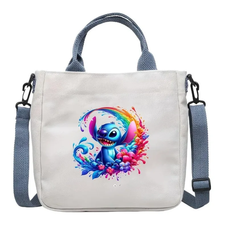 

Disney Stitch Cartoon Print Crossbody Bags for Women Tote Bag Canvas Handbag Shoulder Bag Eco Large Capacity Messenger Pouch