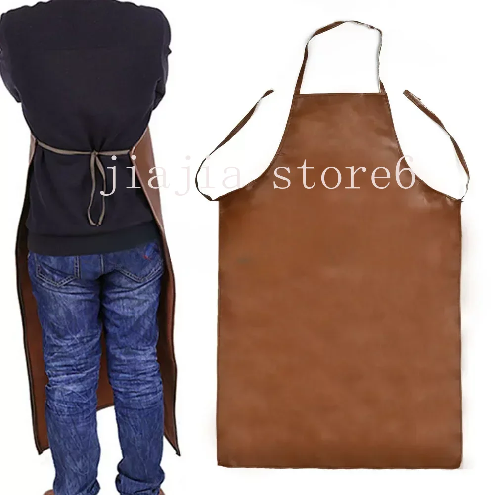 Heavy Duty Leather Welding Apron Cowhide Blacksmith Apron With Pocket For Fire Resistant Car Repair Work Welders Flame Resistant