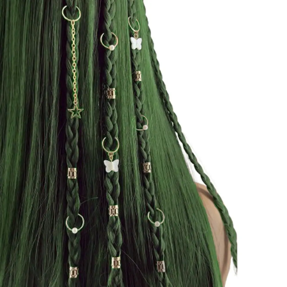 

28Pcs Butterfly Hollow Out Hair Ring Dread Locks Hair Braiding Dreadlocks Beads Dirty Braids Metal Cuff Clips Hair Braid Tubes