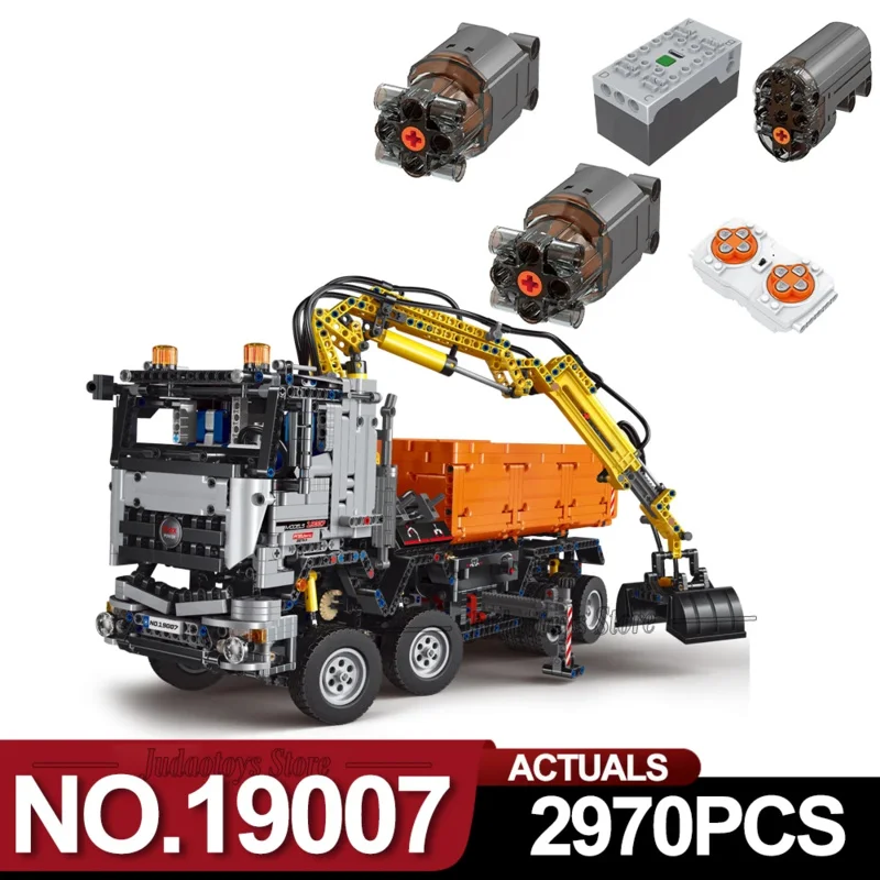 MOLD KING 19007 Kit di costruzione tecnica App Telecomando Motorizzato Aroc Truck 3245 Blocchi MOC Mattoni Giocattoli per bambini Gif di Natale