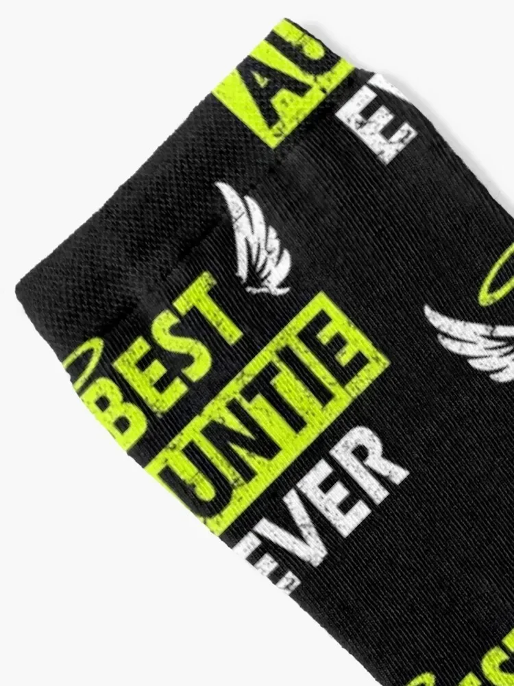 Best Auntie Ever - Perfect Gift Design with Wings Socks sports stockings Christmas cool floor Socks Man Women's