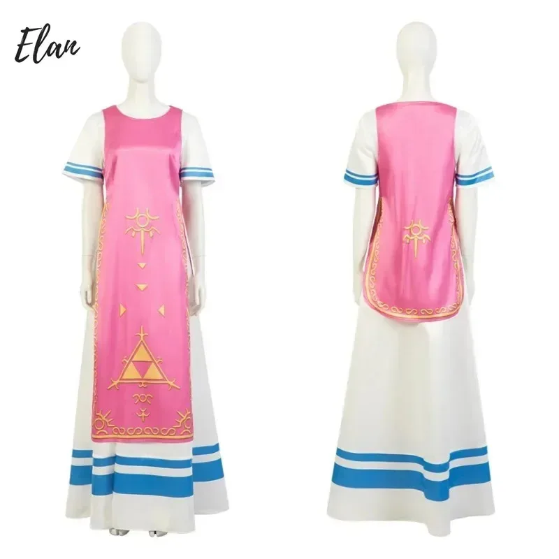 Costume cosplay da principessa rosa Zelda Dress Outfit Girl Abiti da gioco di Halloween Set completo e articoli individuali venduti su misura